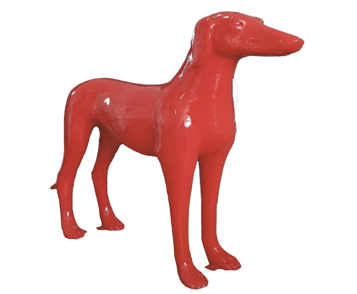 luxuswerbung-windhund-skulptur-individuelles-design-rot-stehend