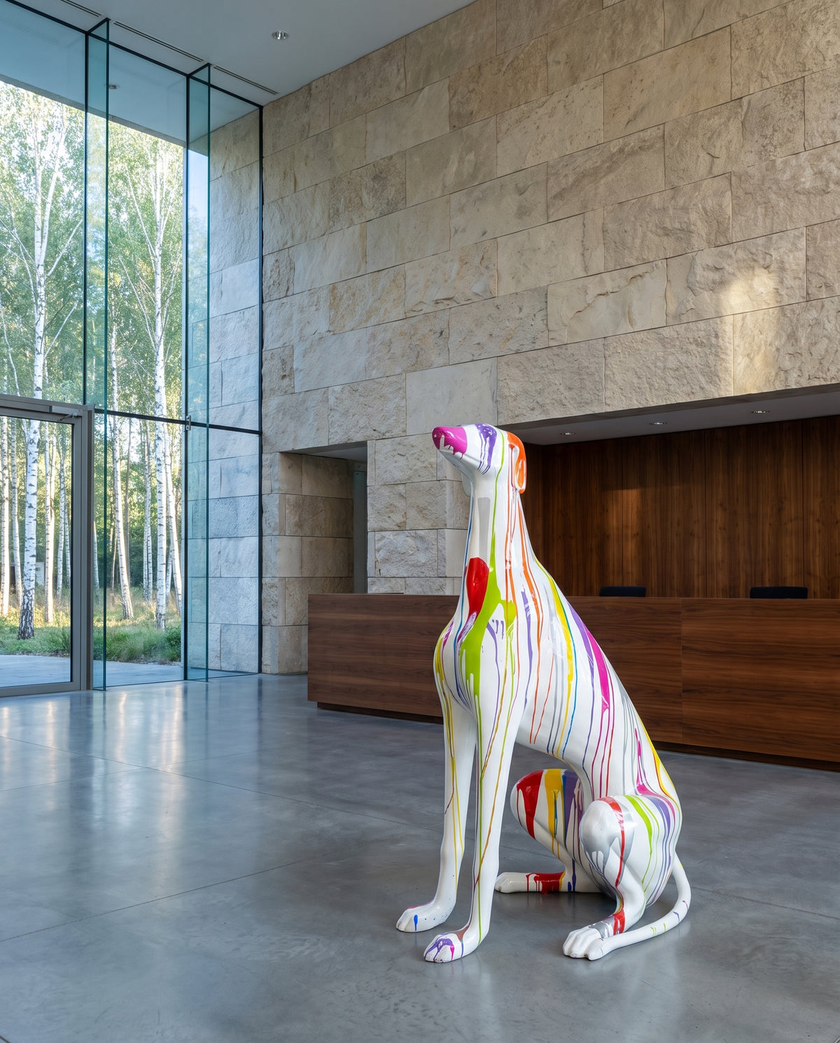 White-Label Windhund Skulptur - Ambiente