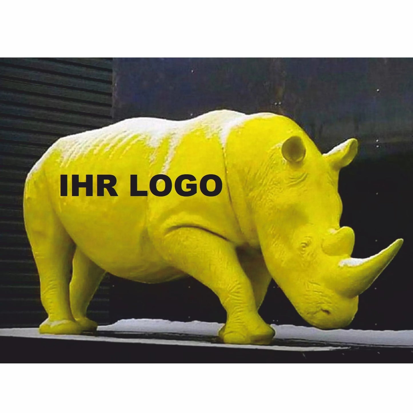 Lebensgroße XXL Nashorn Deko Skulptur