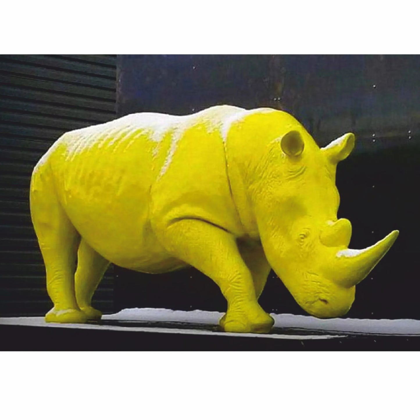 Lebensgroße XXL Nashorn Deko Skulptur