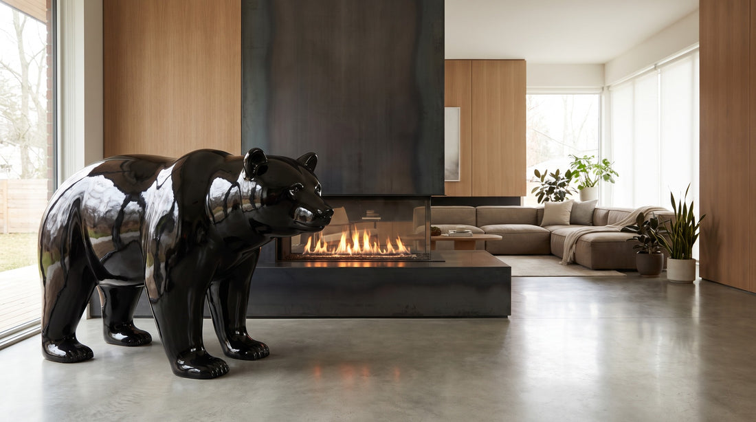 Wie wirkt eine Figur neben einem Kamin: Raumwirkung und Platzierung