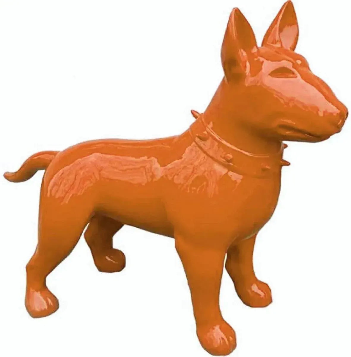 Luxuswerbung-White-Label-Skulptur-Hund-Bullterrier-Orange - Luxuswerbung.de
