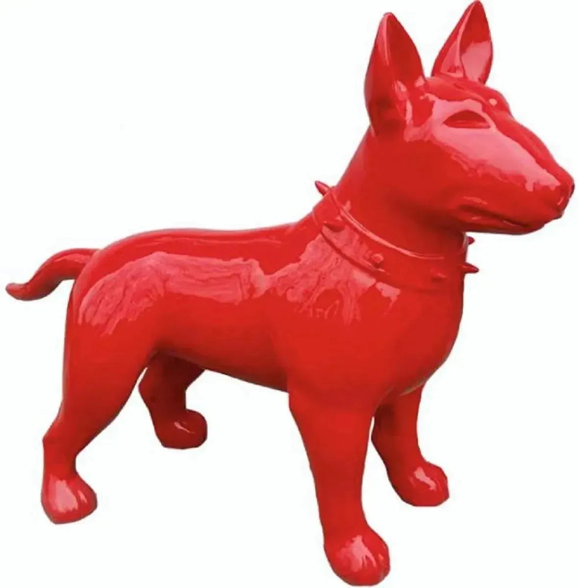 Luxuswerbung-White-Label-Skulptur-Hund-Bullterrier-Rot - Luxuswerbung.de