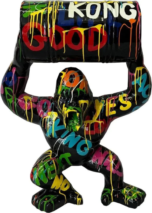 luxuswerbung-individuelle-skulptur-sonderanfertigung-Gorilla-Schwarz - Luxuswerbung.de