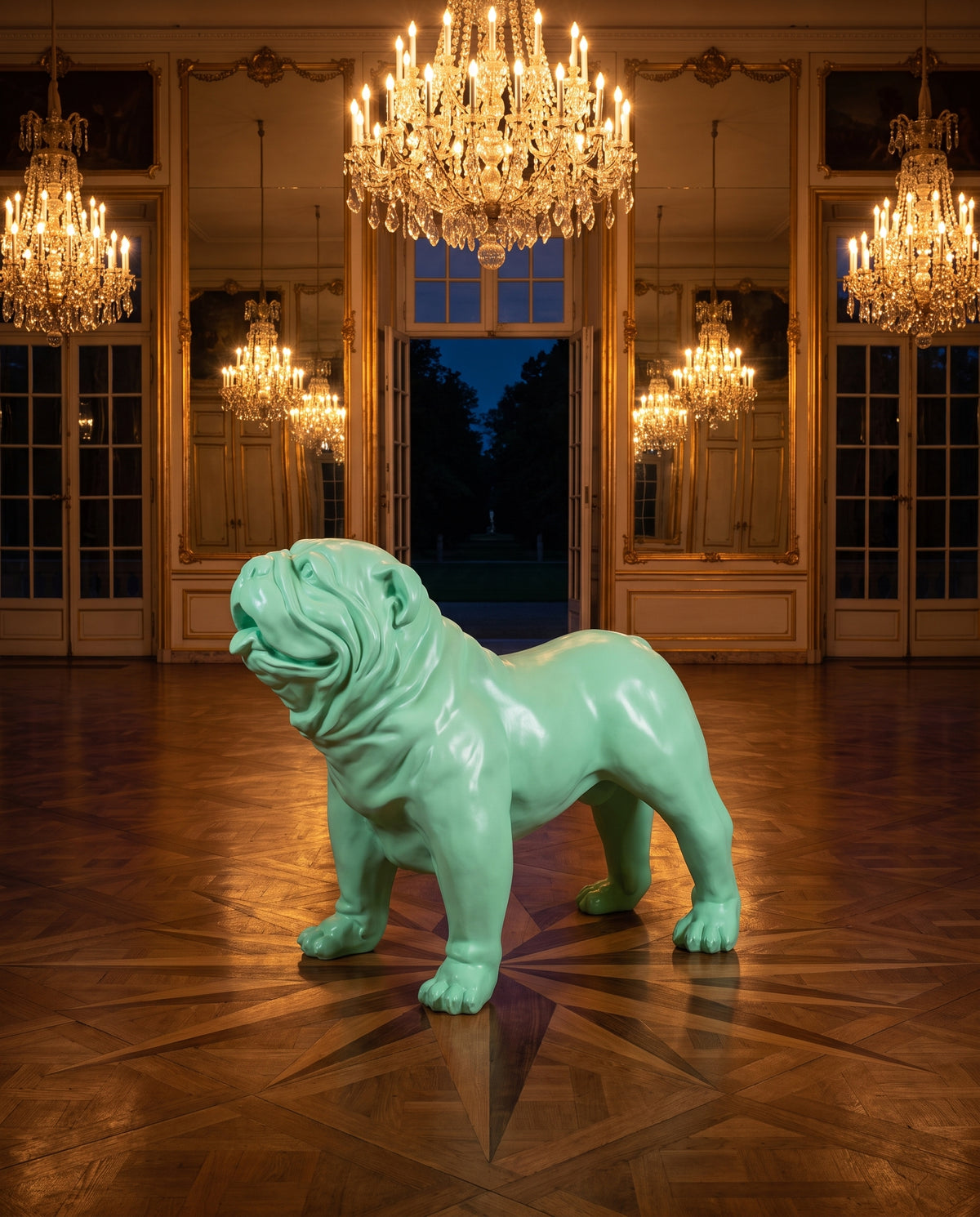 Deko Skulptur Bulldogge Stehend - Ambiente
