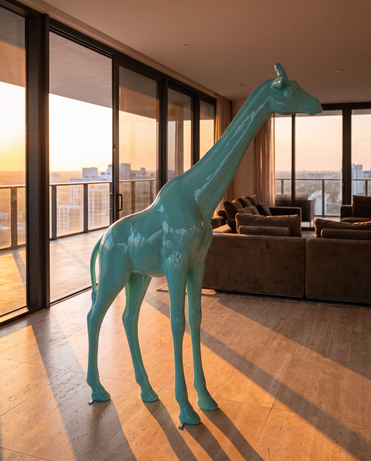 Riesige Lebensgroße XXL Skulptur Giraffe - Ambiente