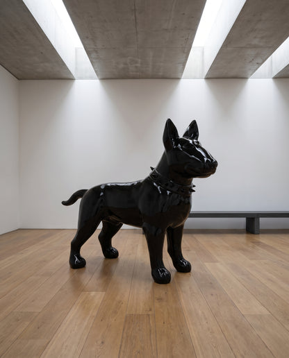 White-Label Bullterrier Skulptur - Ambiente
