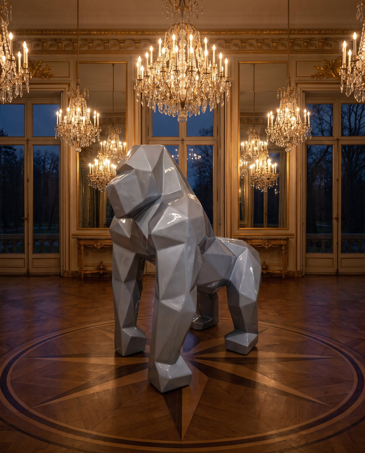 White-Label Gorilla Deko Skulptur - Ambiente