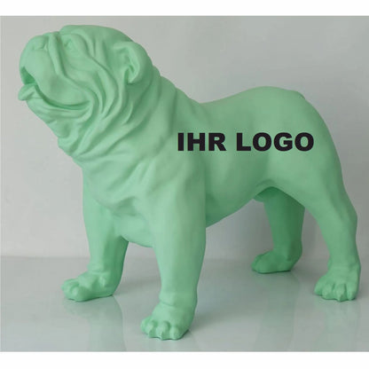 Dekorativ skulptur bulldog stående