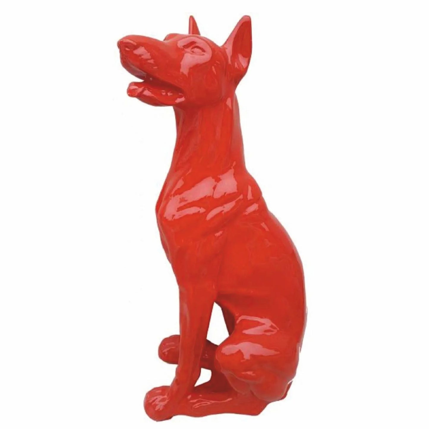 Figur Dobermann Hund Sitzend