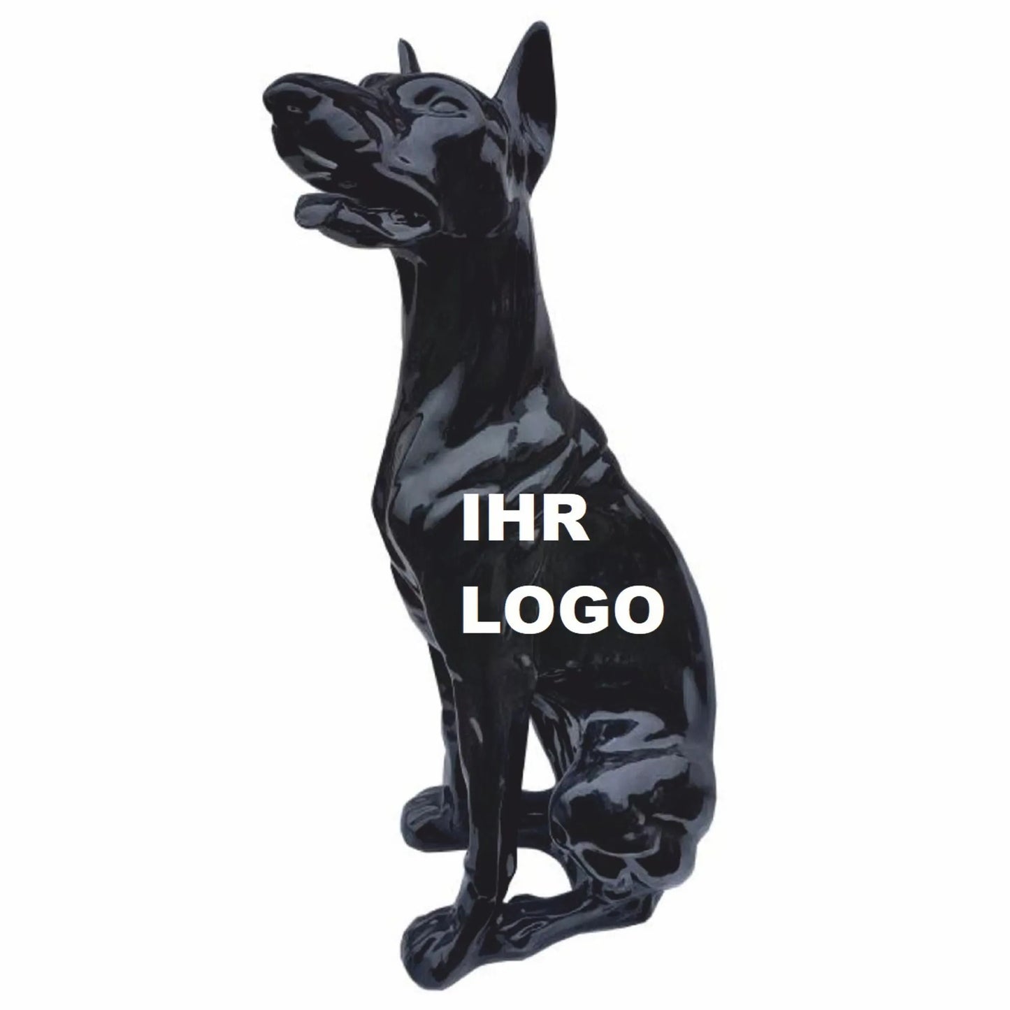 Figur Dobermann Hund Sitzend