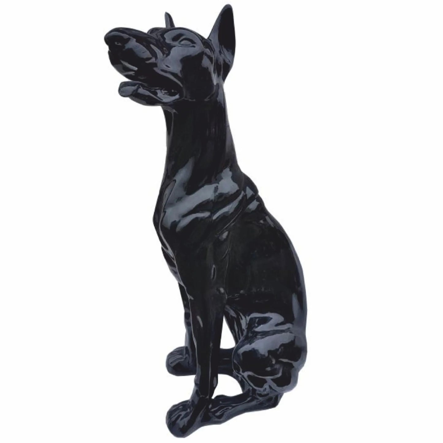 Figur Dobermann Hund Sitzend
