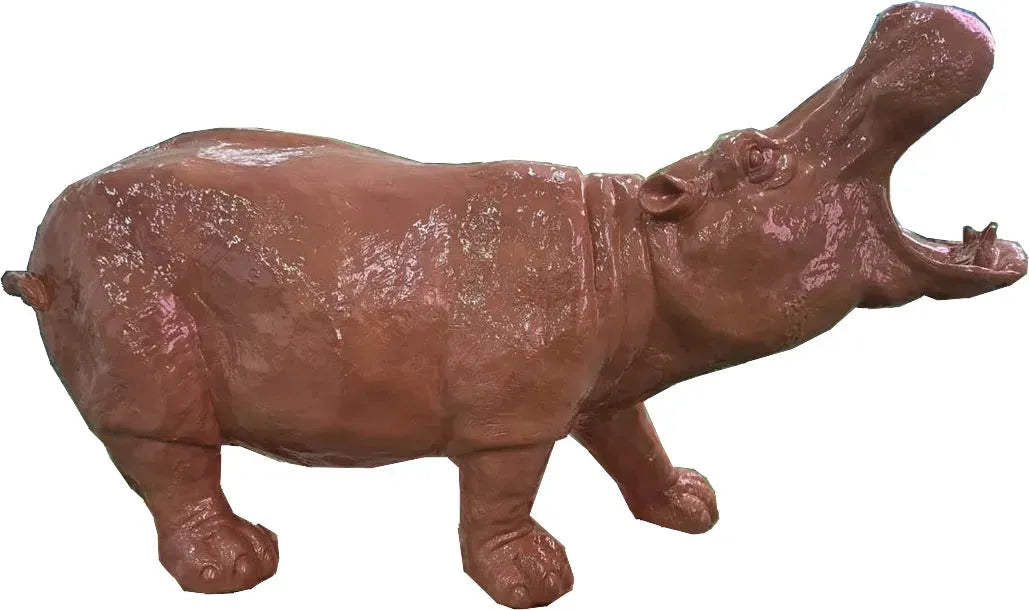 white-label-deko-skulptur-nilpferd-braun - Luxuswerbung.de