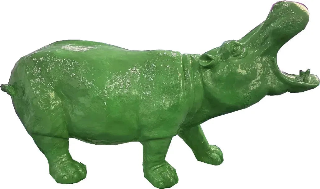 white-label-deko-skulptur-nilpferd-gruen - Luxuswerbung.de