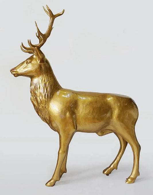 white-label-xxl-skultur-hirsch-gold - Luxuswerbung.de